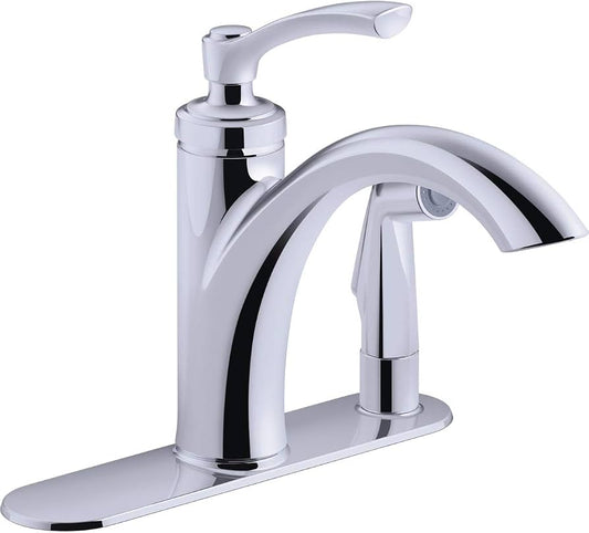 Kohler Linwood Kitchen Faucet with Integrated Spray (Polished Chrome)