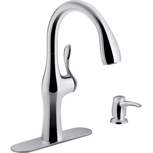 Kohler Alma Pull-Down Kitchen Faucet (Polished Chrome)