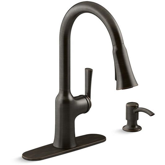 Kohler Brynn Pull-Down Kitchen Faucet (Oil Rubbed Bronze)