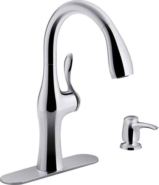 Kohler Alma Pull-Down Kitchen Faucet (Polished Chrome)