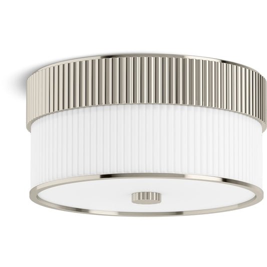 Kohler Tresdoux 3 Light Flush Mount (Polished Nickel)