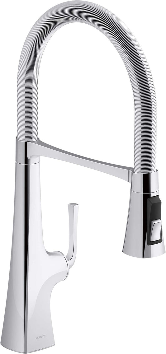 Kohler Graze Medium Semi-Pro Kitchen Faucet (Polished Chrome)