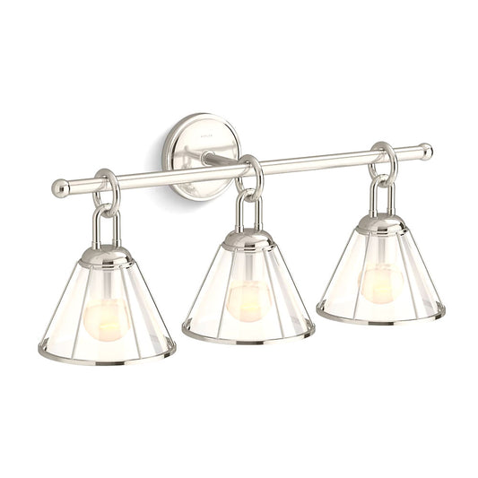 Kohler Terret 3 Light Sconce (Polished Nickel)
