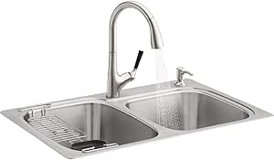 Kohler All-in-One 33" Top-/Undermount Double-Bowl Kitchen Sink