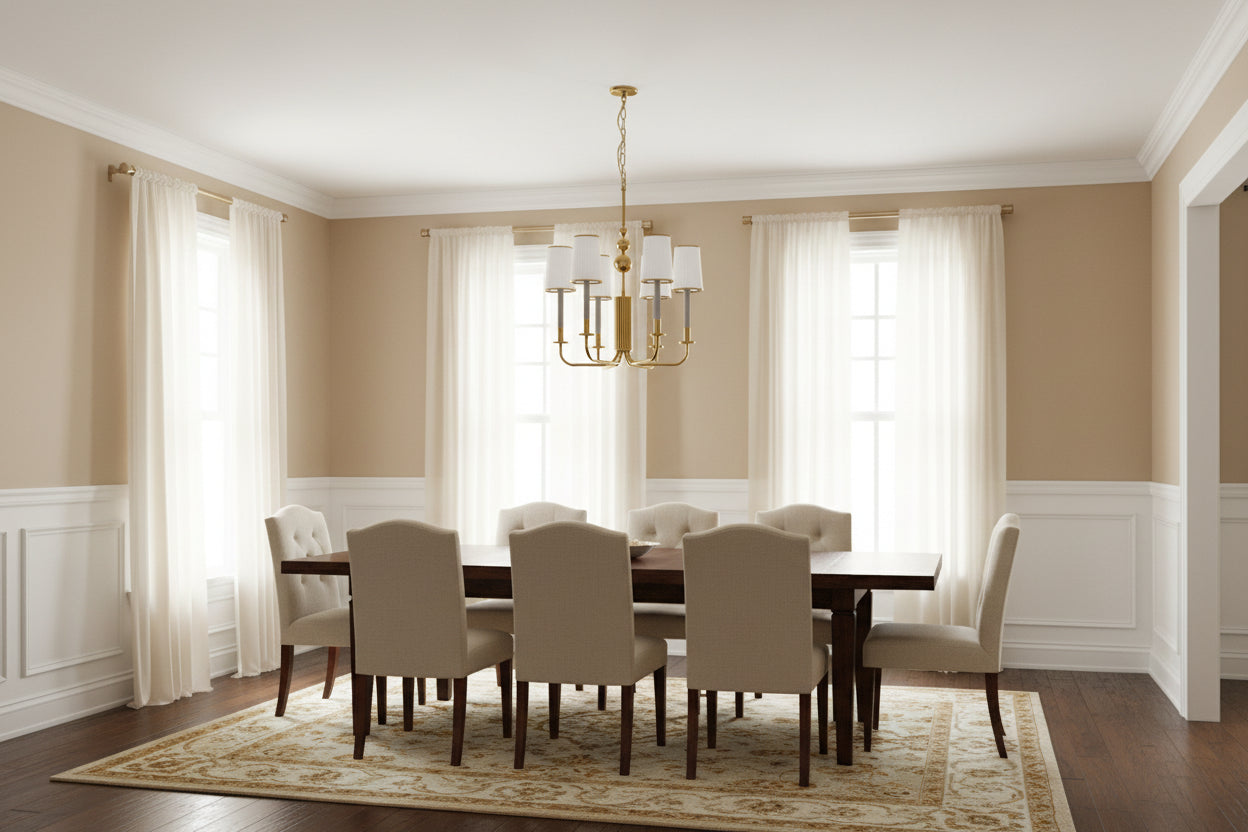 Kohler Tresdoux 6 Light Chandelier (Polished Brass)