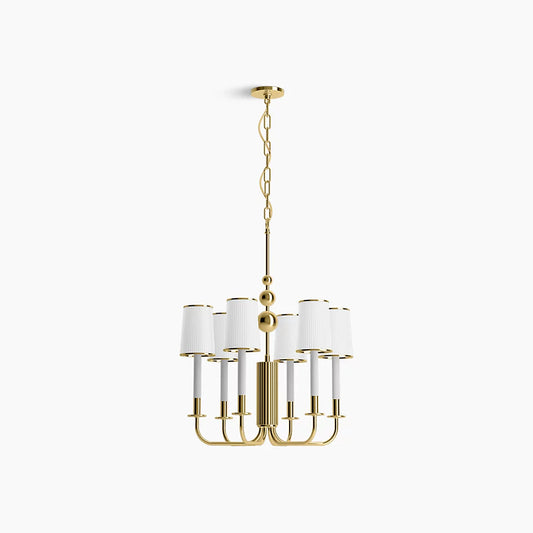 Kohler Tresdoux 6 Light Chandelier (Polished Brass)