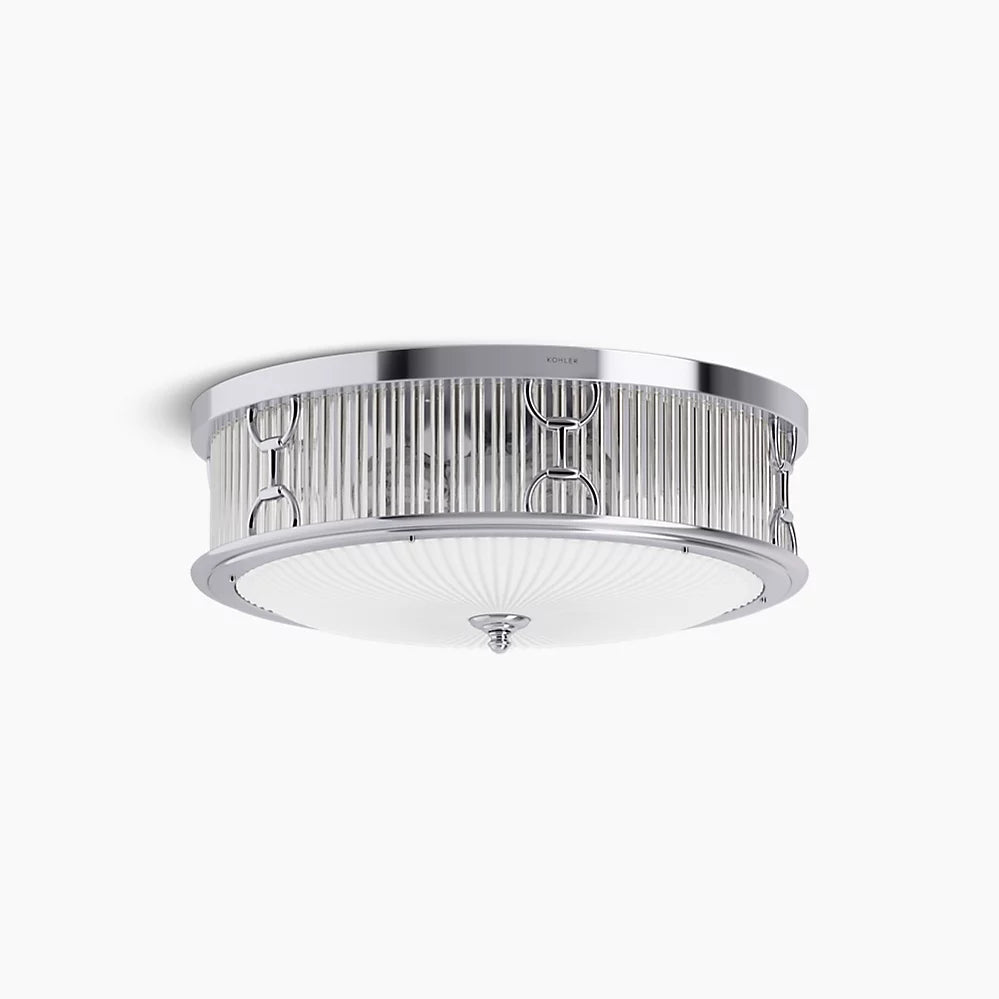 Terret 3 Light Flush Mount (Polished Chrome)