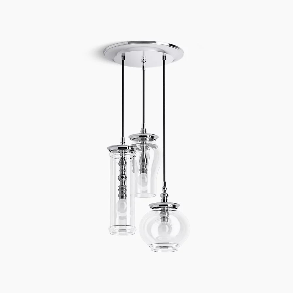 Kohler Damask 3 Light Pendant (Polished Chrome)