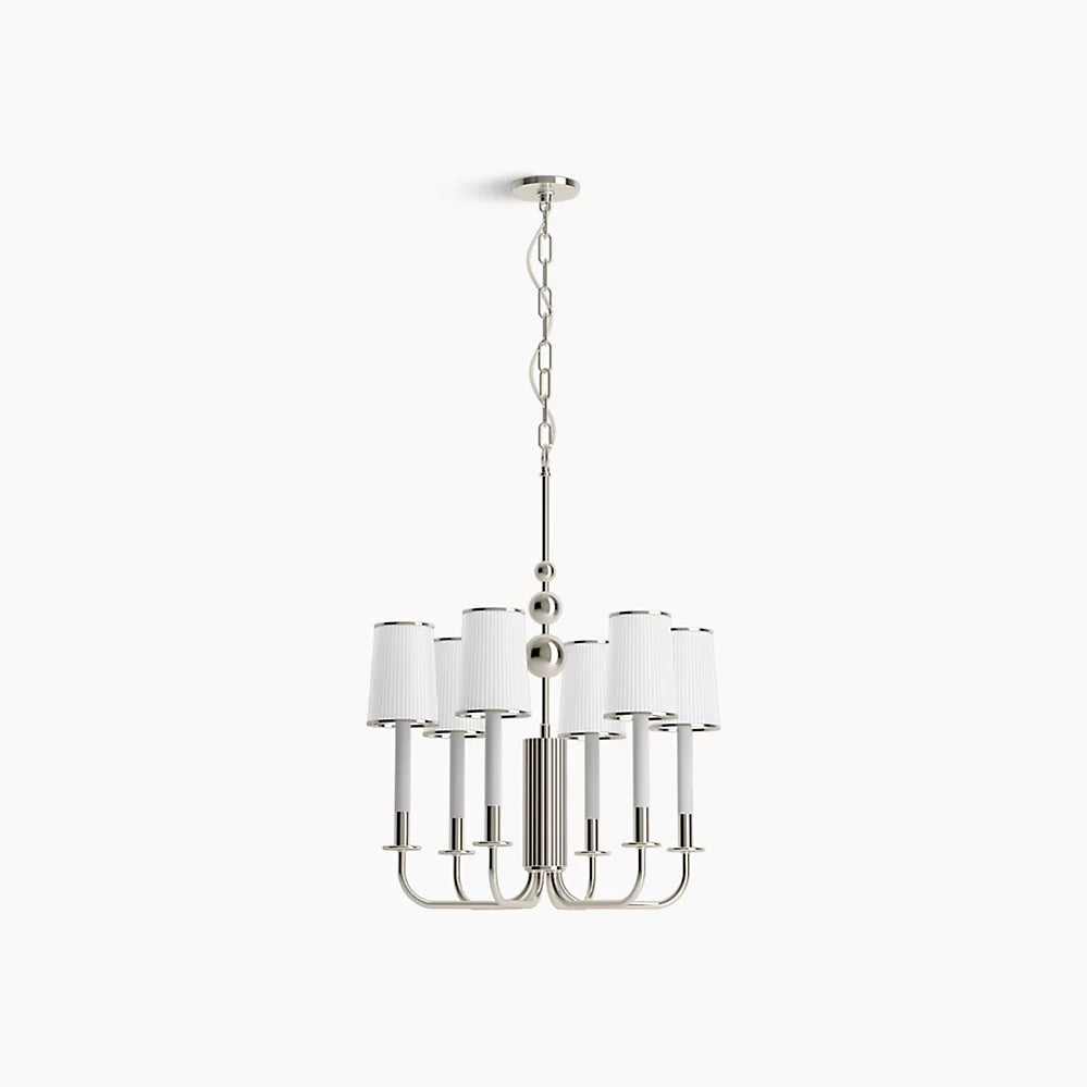 Tresdoux 6 Light Chandelier (Polished Nickel) (27441-CH06-SNL)