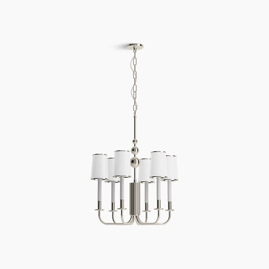 Kohler Tresdoux 6 Light Chandelier (Polished Nickel)