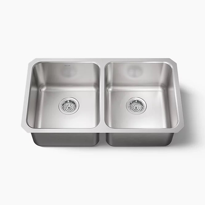 Kohler Undertone Preserve Double Equal Stainless Steel Sink
