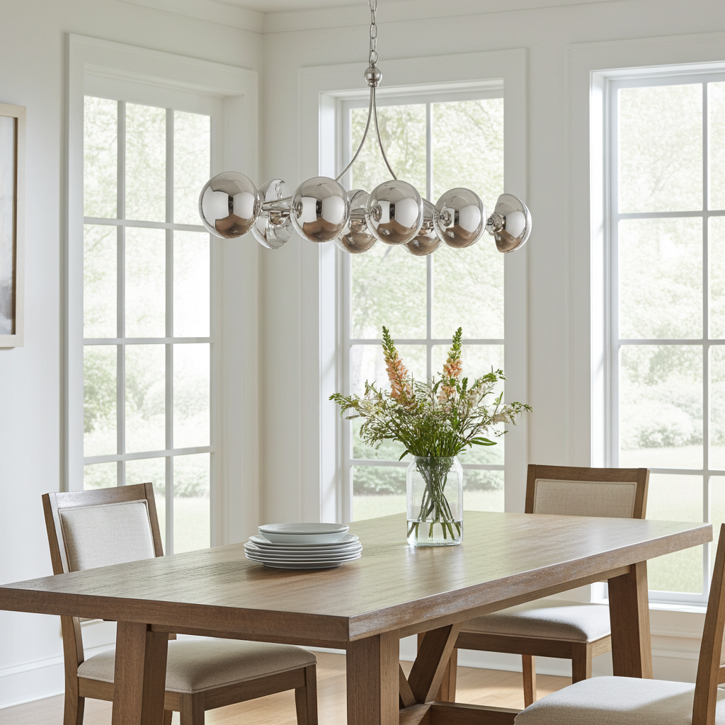 Kohler Vorleigh 8 Light Linear Chandelier (Polished Nickel)