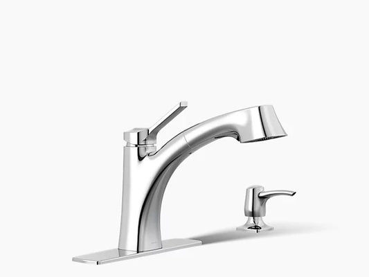 Kohler Maxton Pull-Out Kitchen Faucet (Polished Chrome)