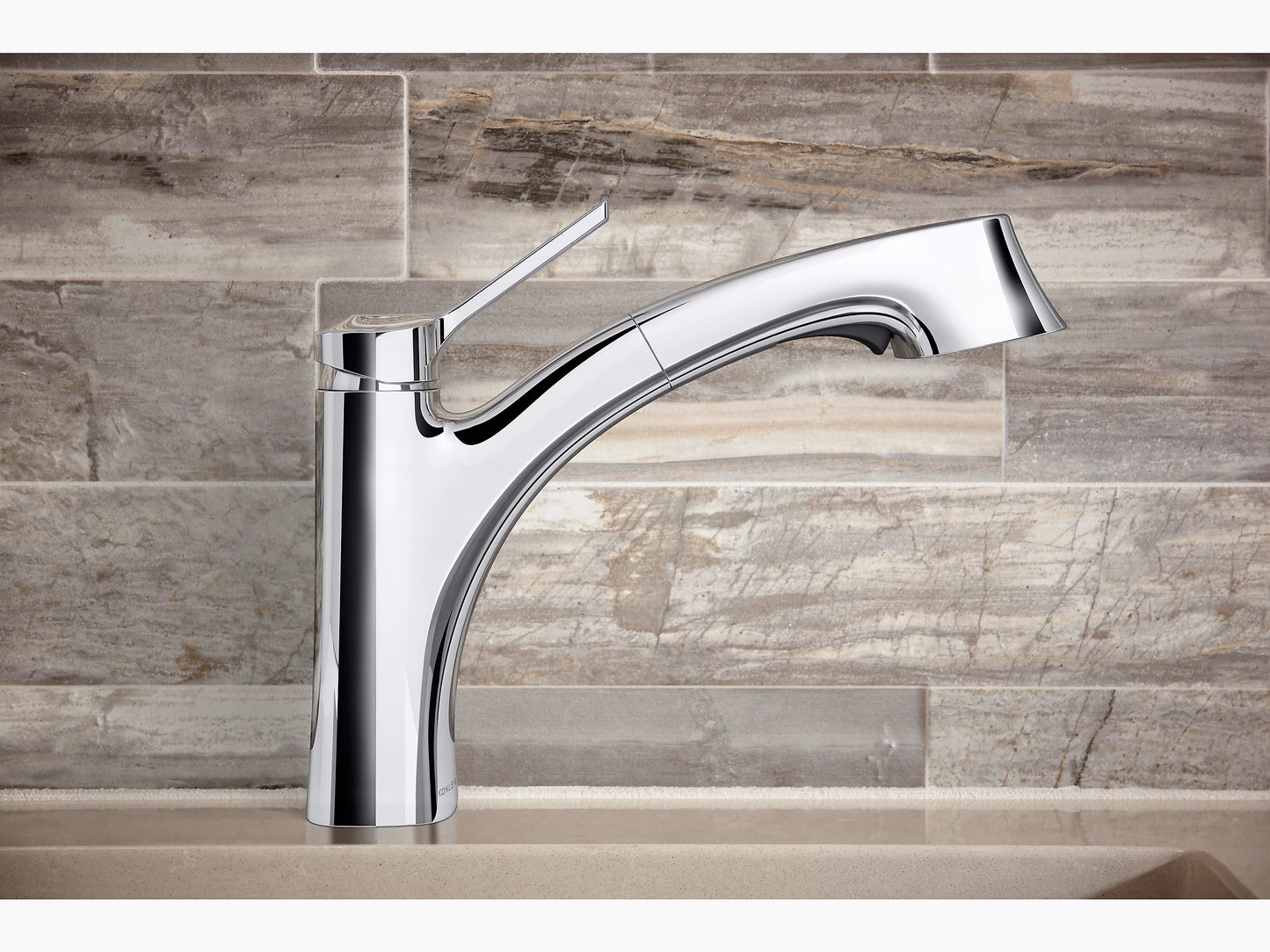 Kohler Maxton Pull-Out Kitchen Faucet (Polished Chrome)