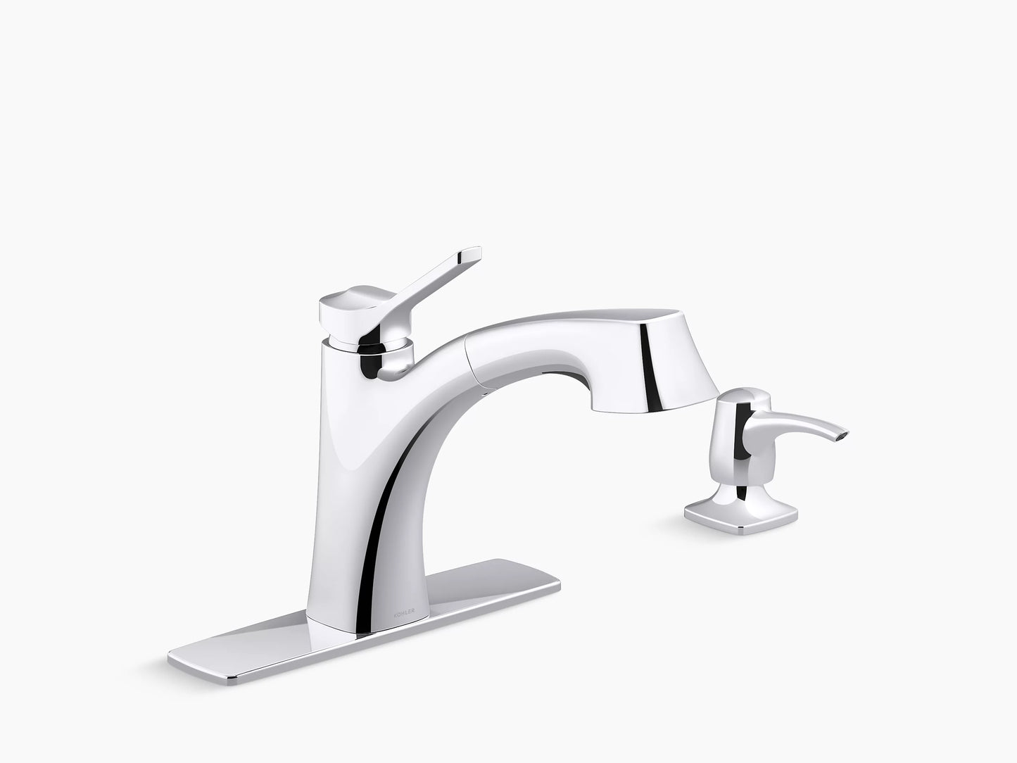 Kohler Maxton Pull-Out Kitchen Faucet (Polished Chrome)