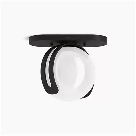 Kraga 1 Light Flush Mount (Matte Black)