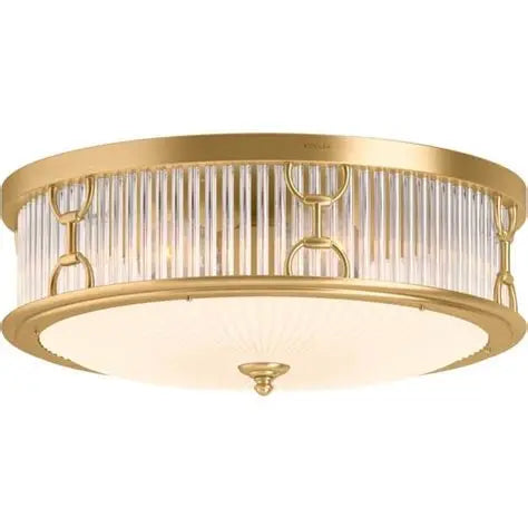 Kohler Terret 3 Light Flush Mount (Brushed Gold)
