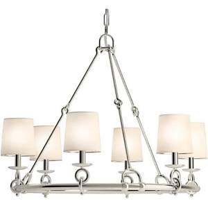 Terret 6 Light Chandelier (Polished Nickel)