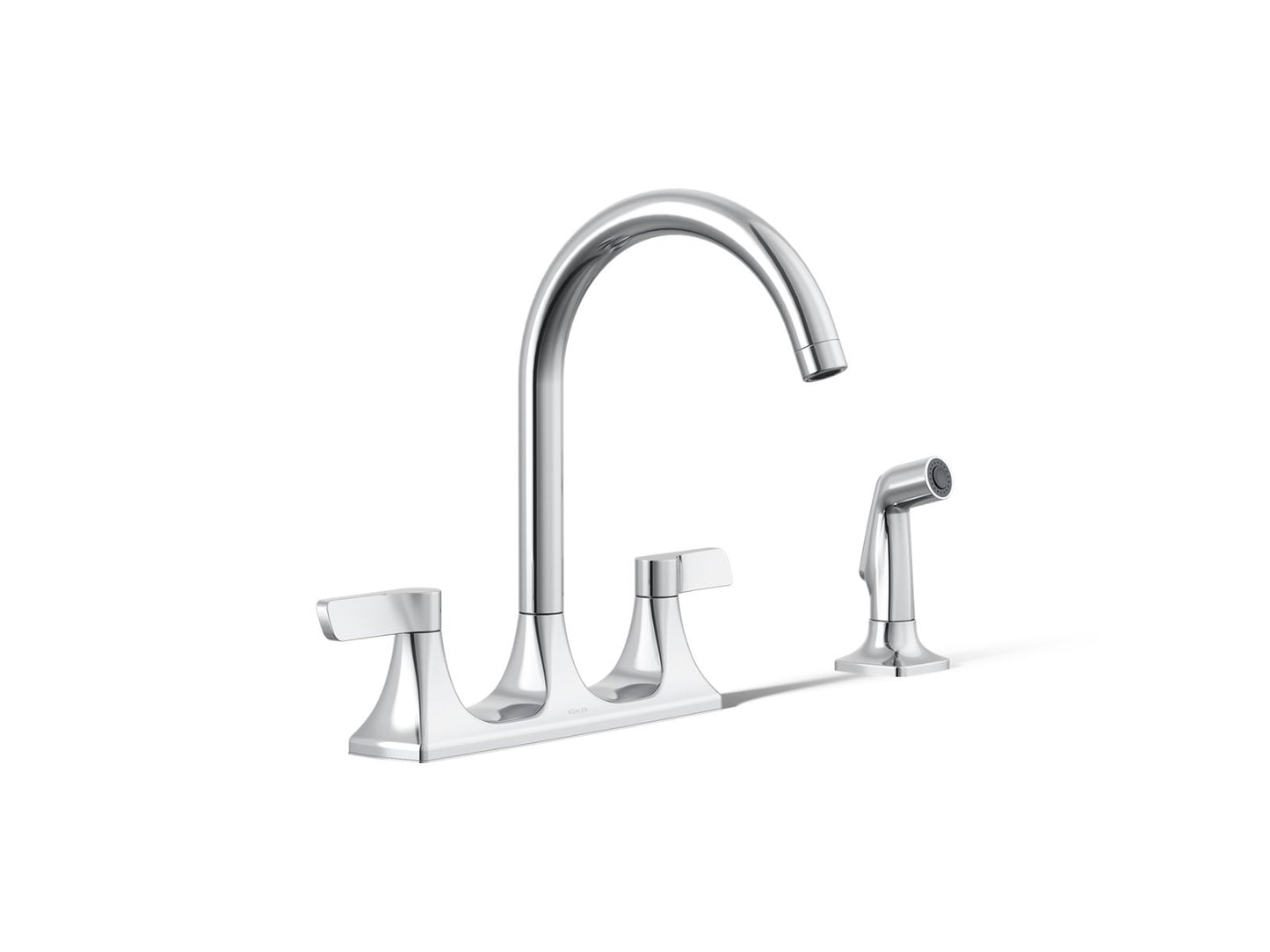 Kohler Maxton 2 Handle Kitchen Faucet (Polished Chrome)