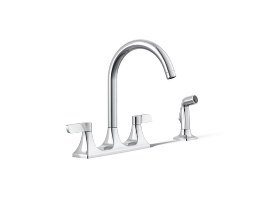 Kohler Maxton 2 Handle Kitchen Faucet (Polished Chrome)