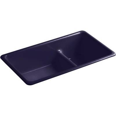 Kohler Iron/Tones Smart Divide Sink (Dark Burgundy)