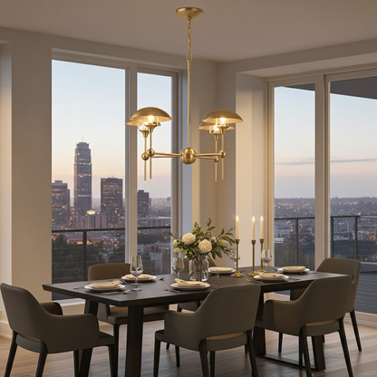 Kohler Vorleigh 4 Light Chandelier (Brushed Moderne Brass)