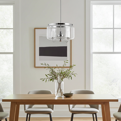 Kohler Artifacts 3 Light Drum Chandelier (Polished Chrome)