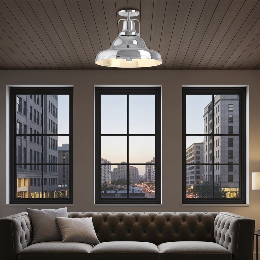 Kohler Hauksbee 3 Light Semi Flush Mount (Polished Chrome)
