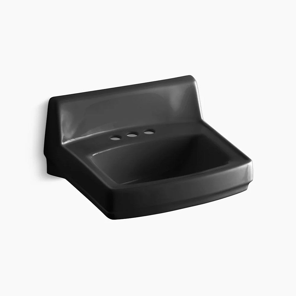 Kohler Greenwich 20x18 Wall-Mount Bathroom Sink (Black)