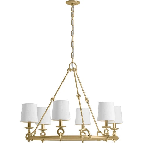 Kohler Terret 6 Light Chandelier (Brushed Moderne Brass)