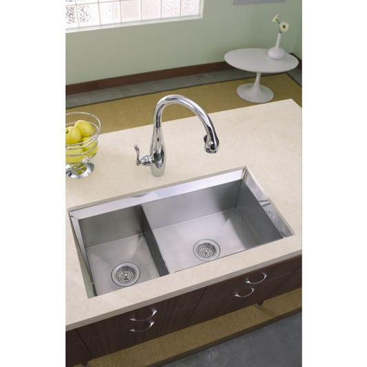 Kohler Poise 33 Inch Double Bowl Undermount Sink