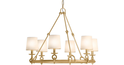Kohler Terret 6 Light Chandelier (Brushed Moderne Brass)