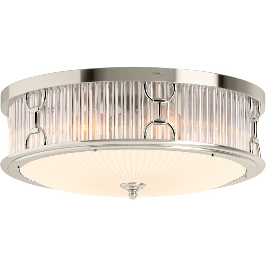 Kohler Terret 3 Light Flush Mount (Polished Nickel)