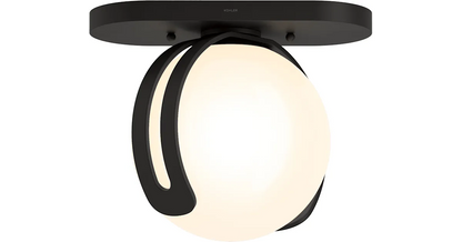 Kraga 1 Light Flush Mount (Matte Black)