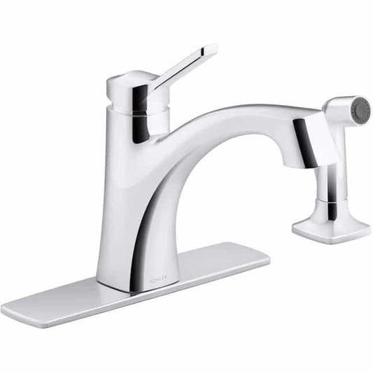Kohler Maxton 1 Handle Kitchen Faucet (Polished Chrome)