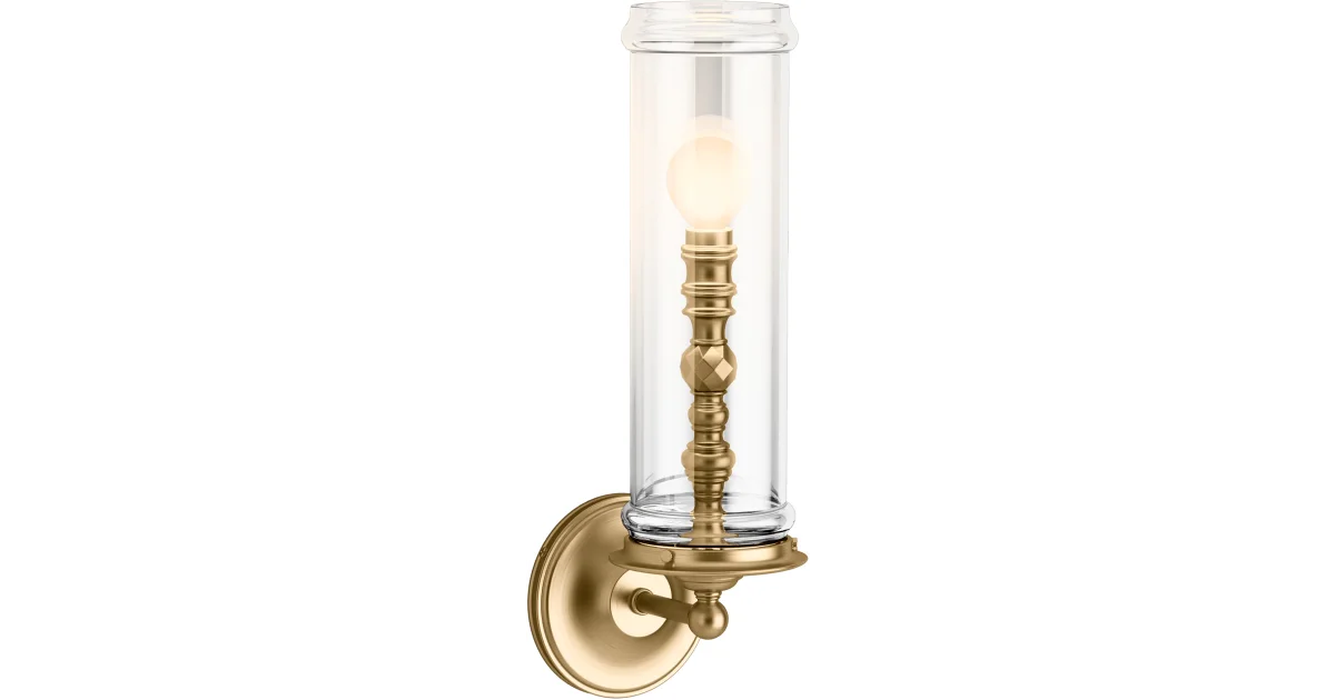 Damask 1 Light Modern Sconce (Brushed Gold)
