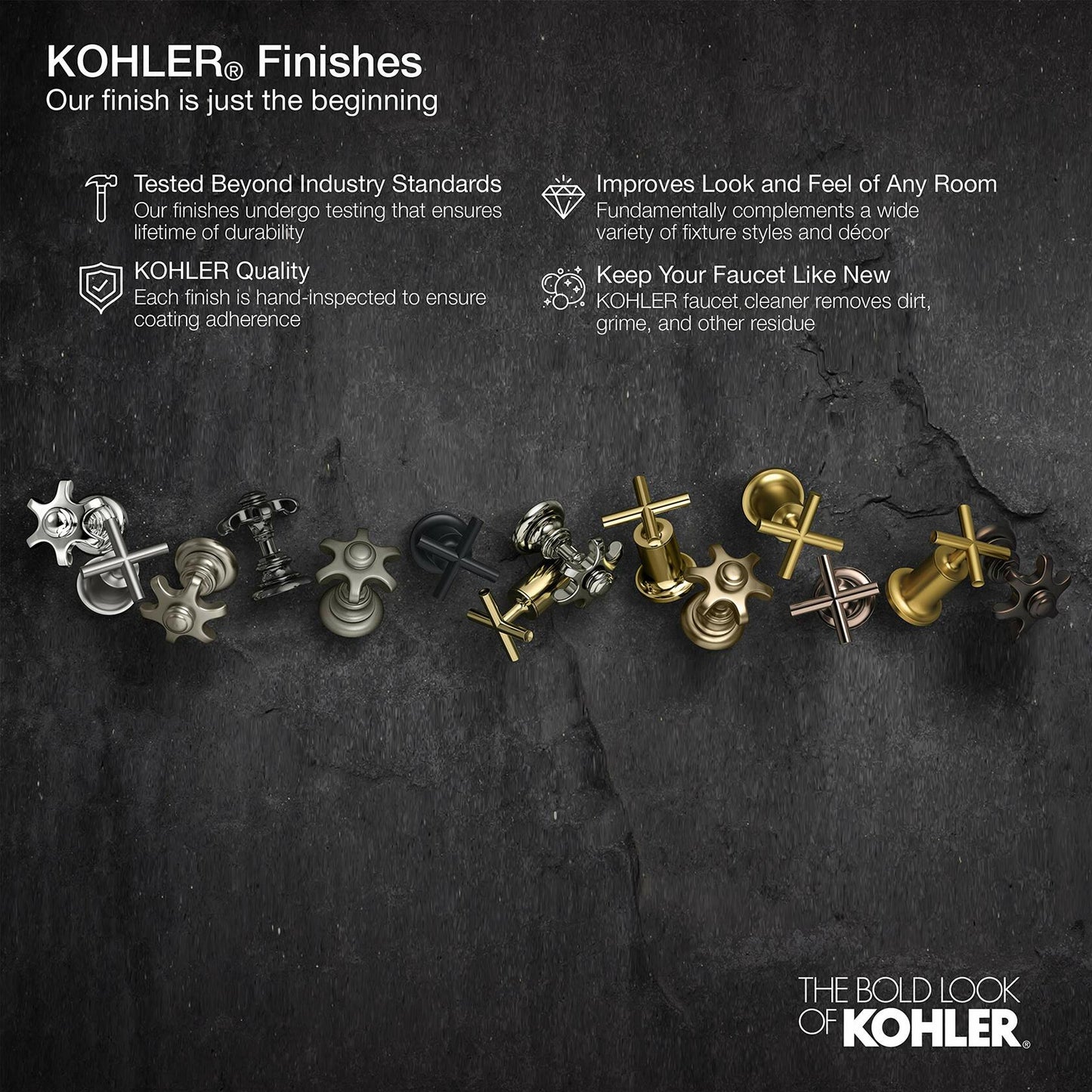 Kohler Composed Thermostatic Valve Trim With Cross Handle (Matte Black)