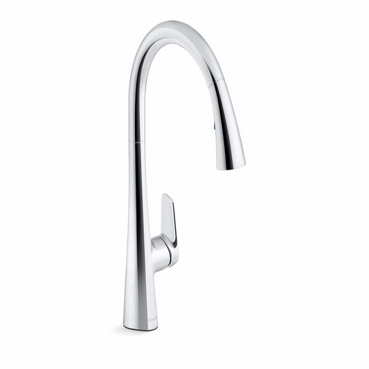 Kohler Anessia Touchless PullDown Kitchen Faucet Polished Chrome Deck-Plate