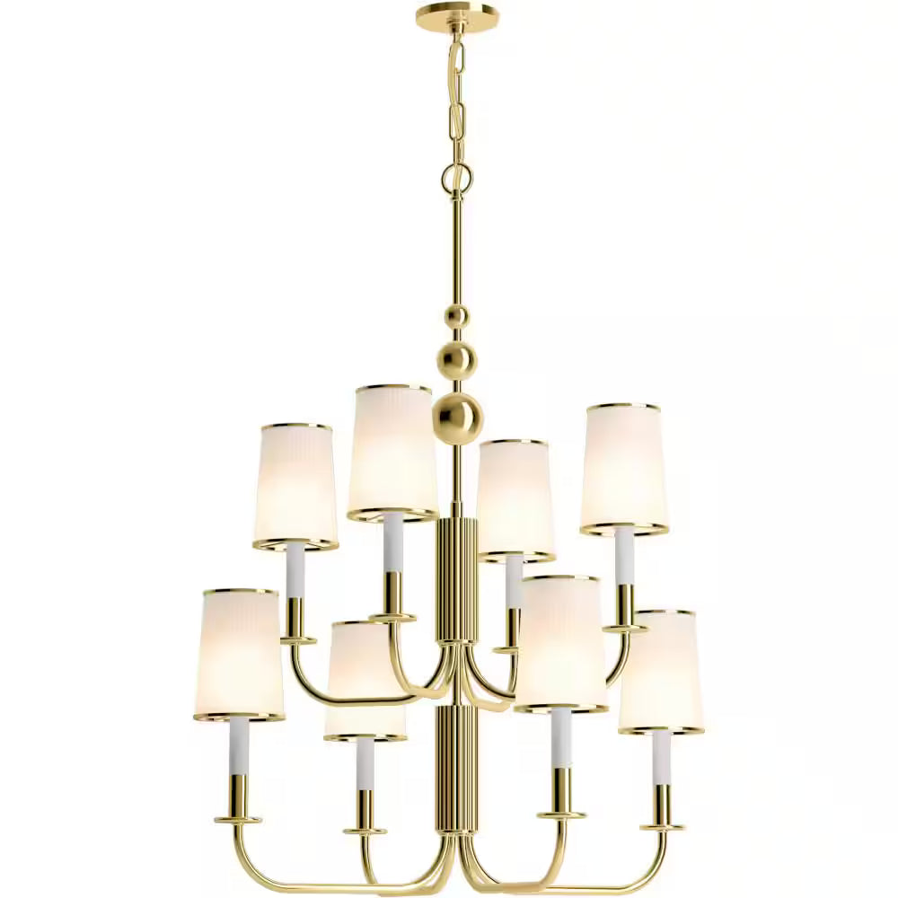 Kohler Tresdoux 8 Light Chandelier (Polished Brass)