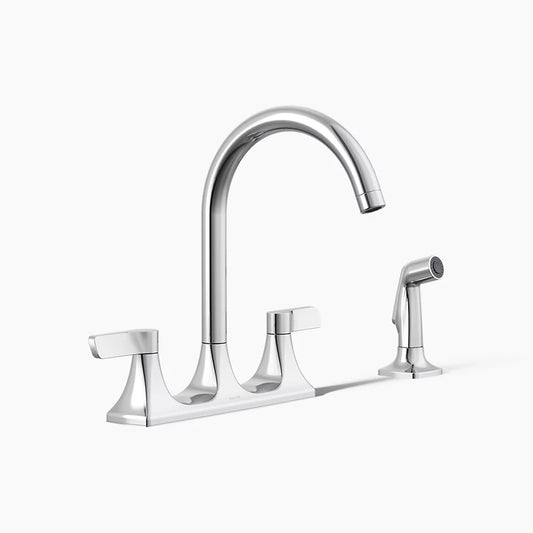 Kohler Maxton 2 Handle Kitchen Faucet (Polished Chrome)