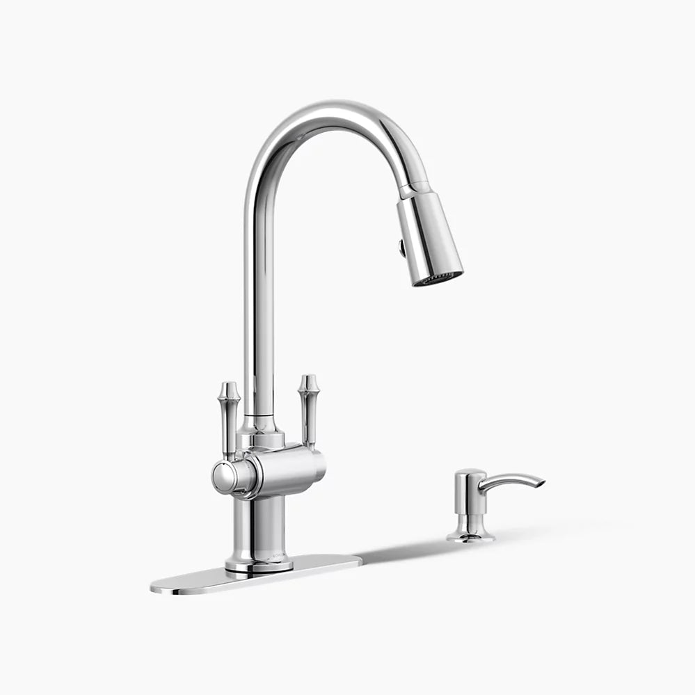 Kohler Thierry Pull-Down Kitchen Faucet (Polished Chrome)