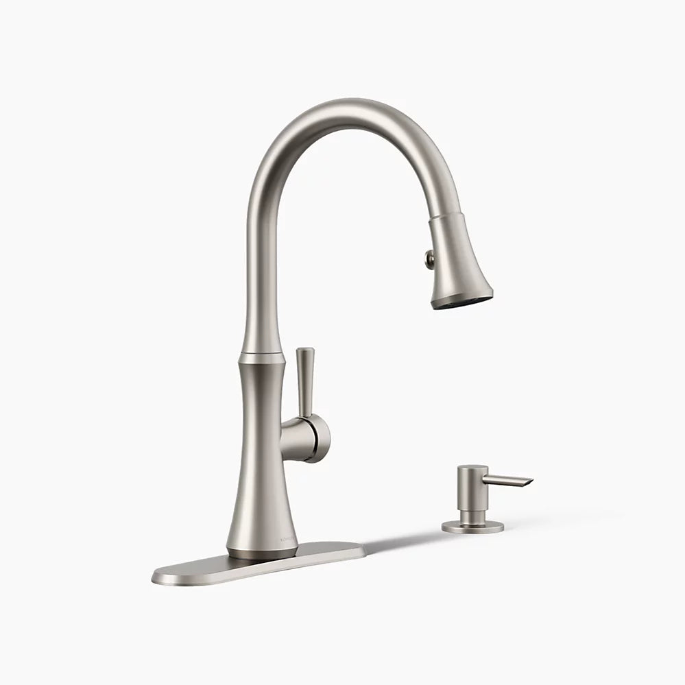Kohler Kaori Pull-Down Kitchen Faucet (Vibrant Stainless)