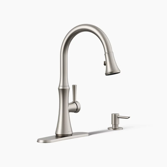 Kohler Kaori Pull-Down Kitchen Faucet (Vibrant Stainless)