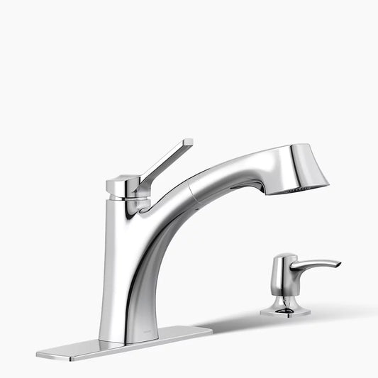 Kohler Maxton Pull-Out Kitchen Faucet (Polished Chrome)