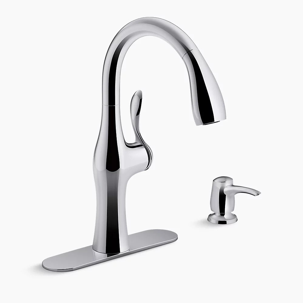 Kohler Alma Pull-Down Kitchen Faucet (Polished Chrome)