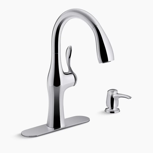 Kohler Alma Pull-Down Kitchen Faucet (Polished Chrome)