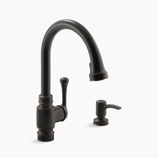 Kohler Carmichael Pull-Down Kitchen Faucet (Oil-Rubbed Bronze)