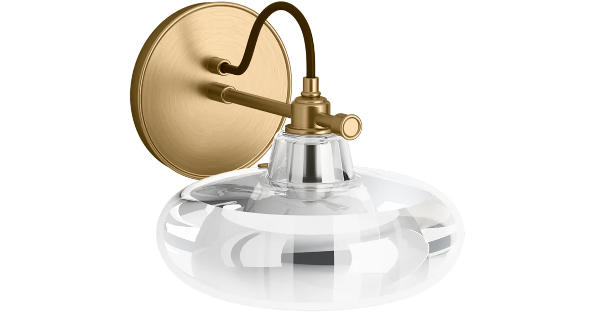 Modern Farm 1 Light Lacemaker Sconce (Brushed Brass)